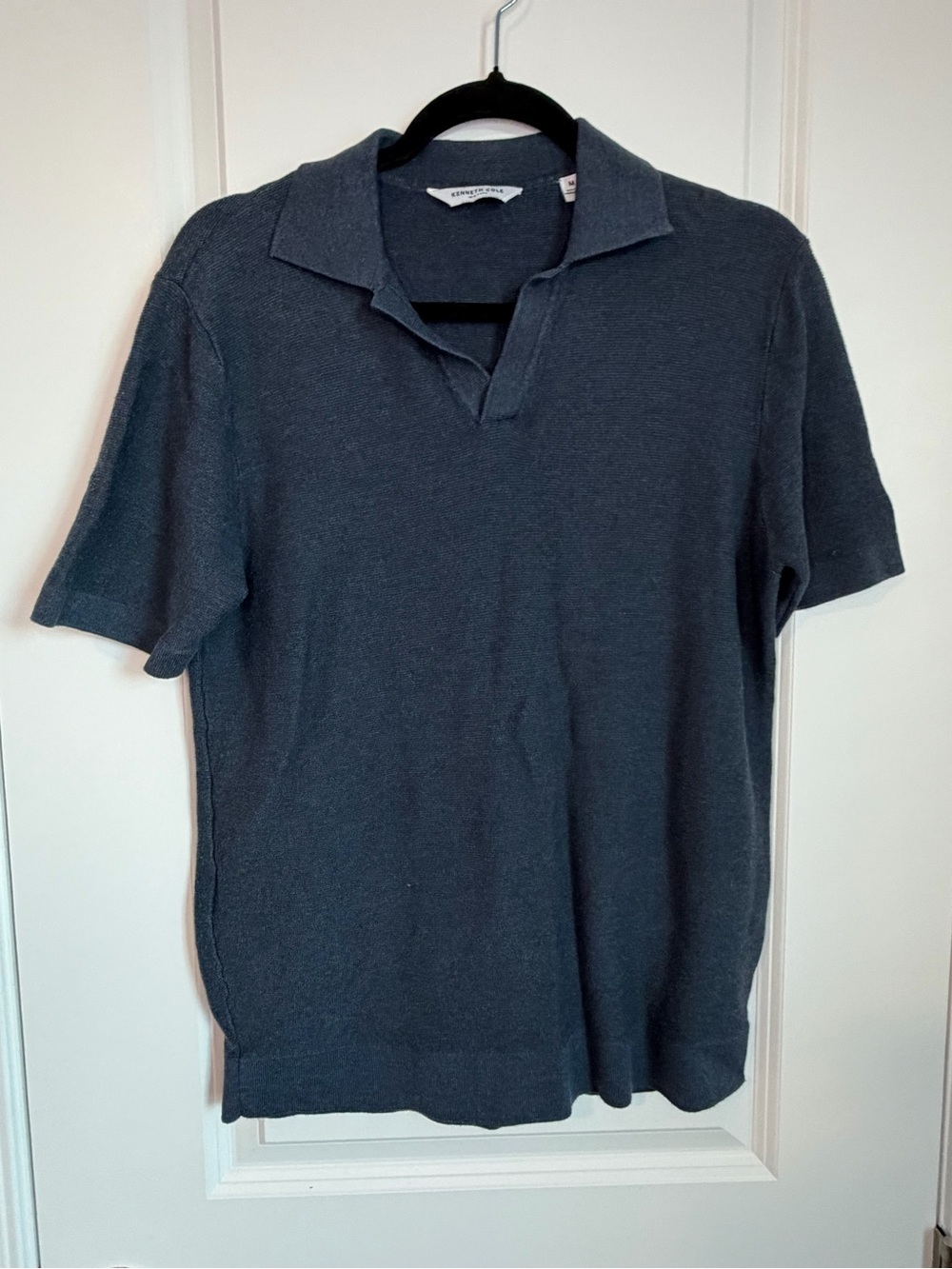 Kenneth Cole Dark Charcoal Knit Polo
